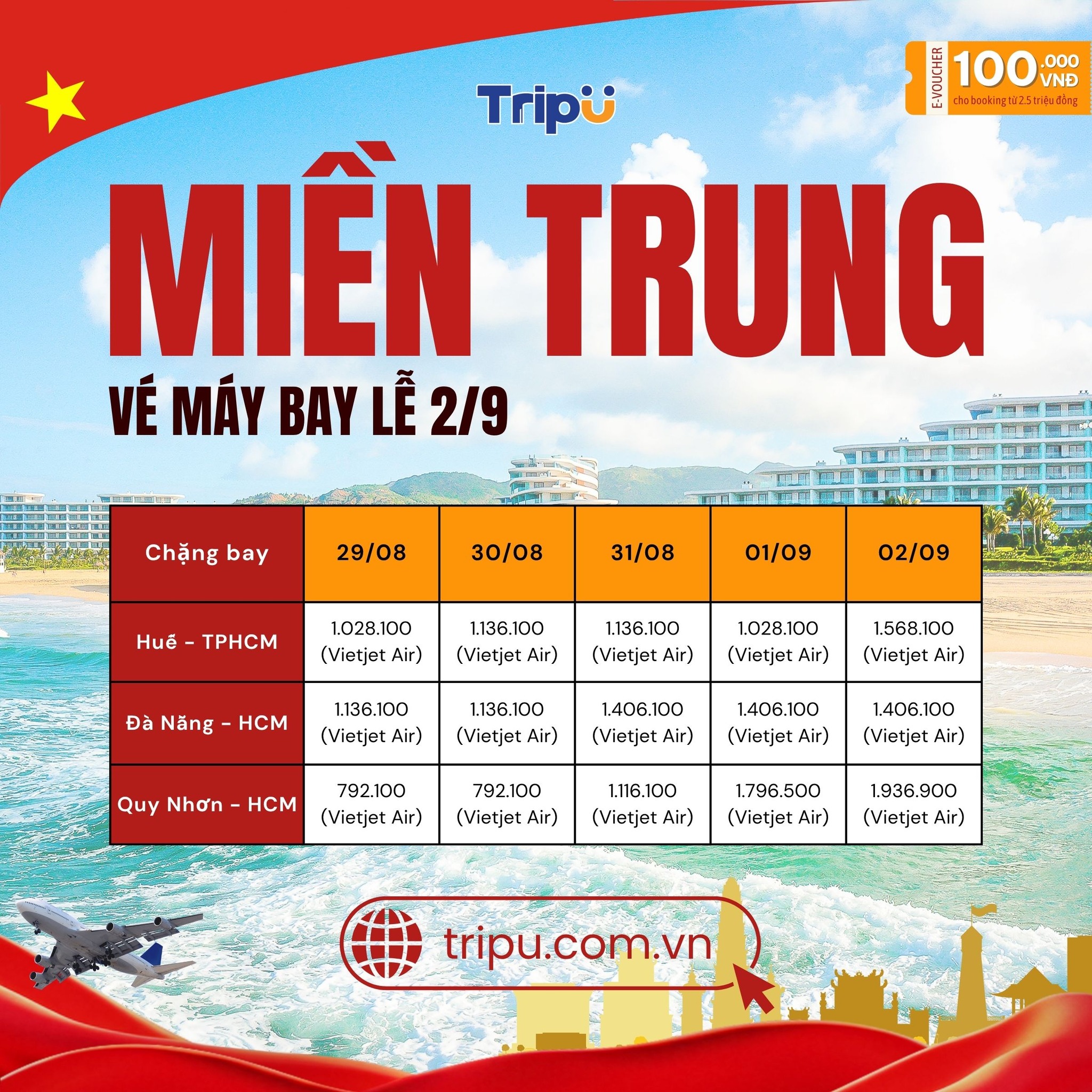 Bảng giá tham khảo bay đến TP.HCM