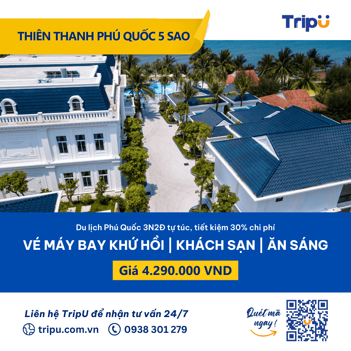 Combo khách sạn Thiên Thanh Phú Quốc 5 sao