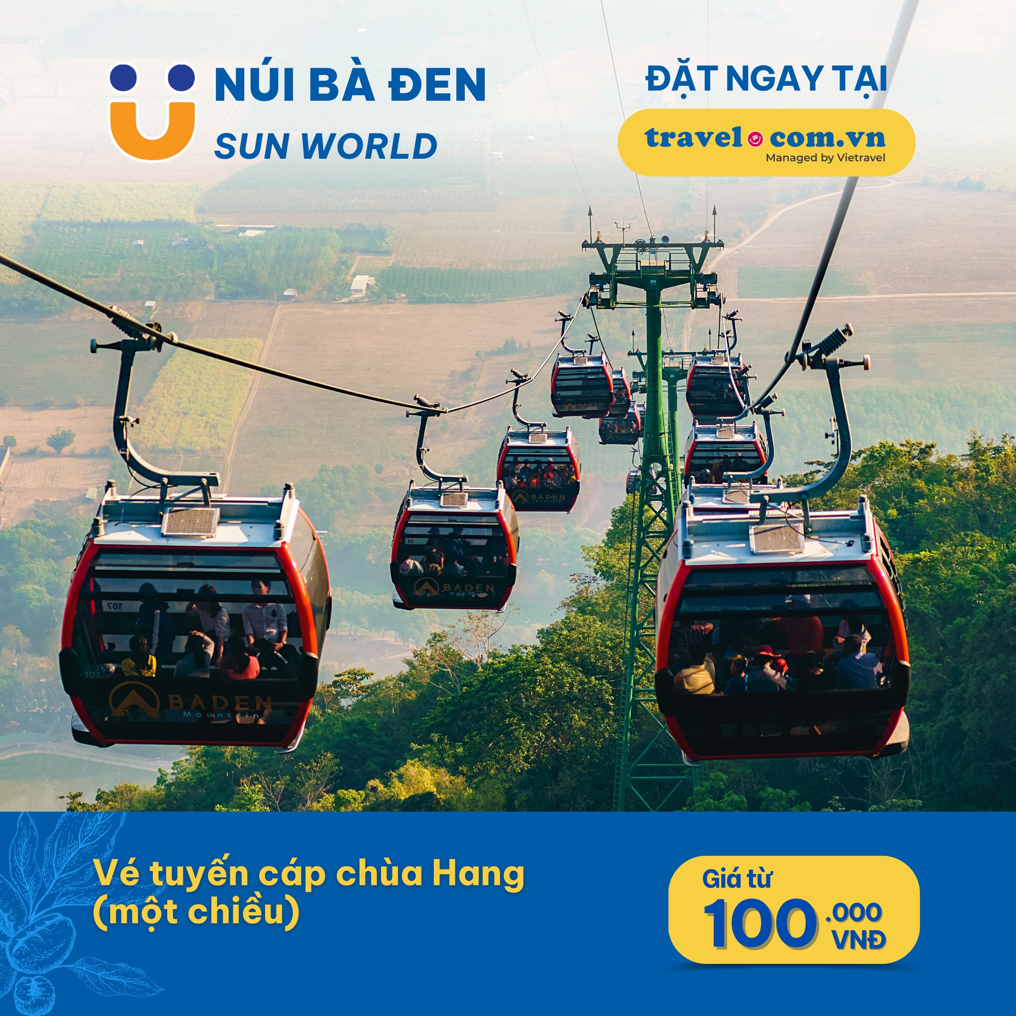 Vé tuyến cáp Chùa Hang (1 chiều)