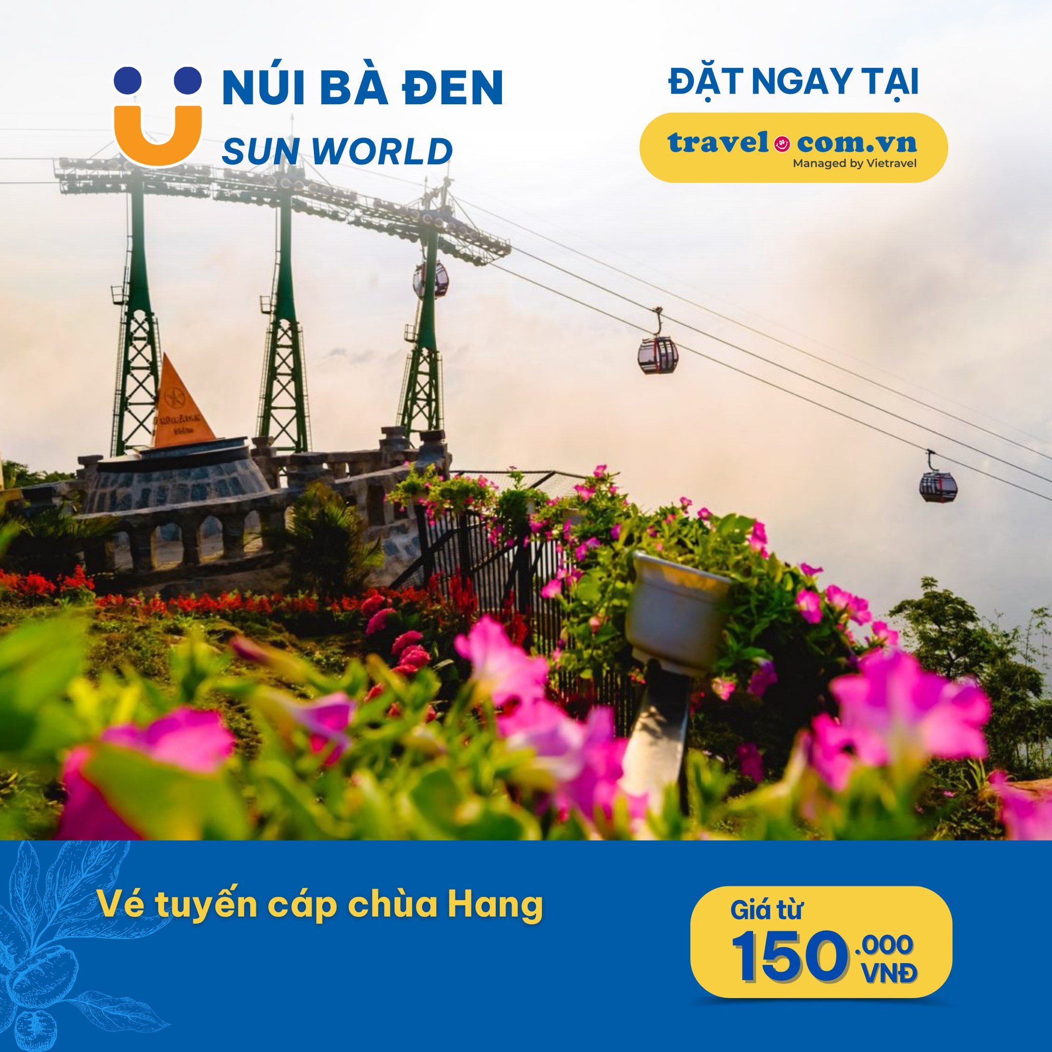 Vé tuyến cáp Chùa Hang