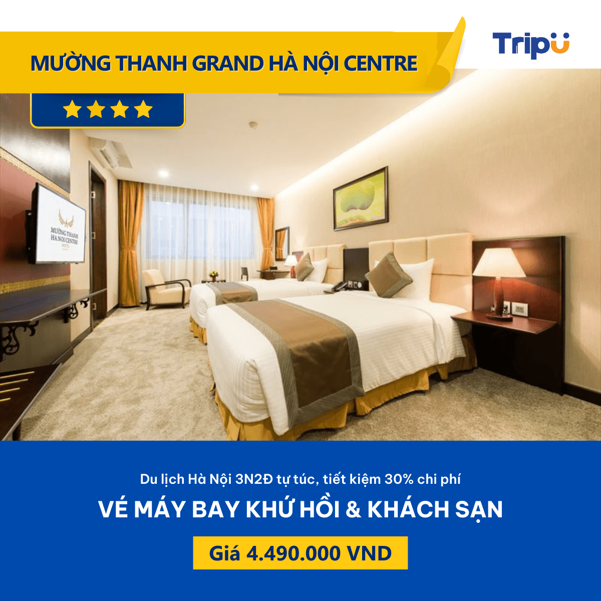 Combo vé - phòng khách sạn Mường Thanh Grand Hà Nội CenTre