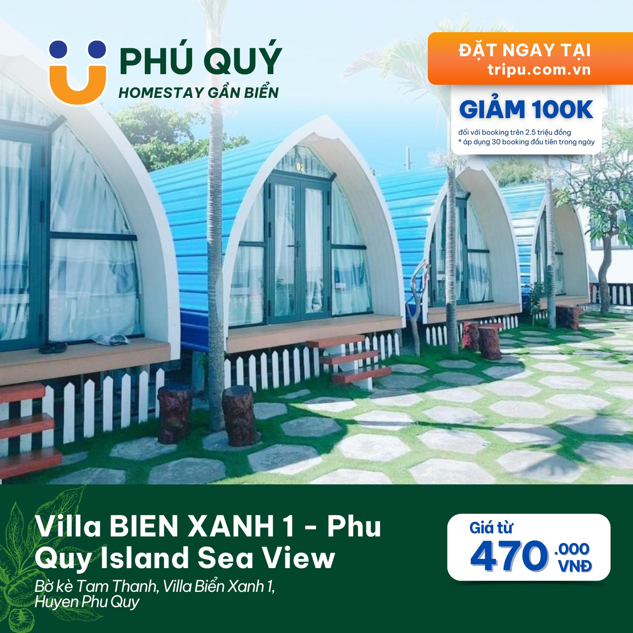 Villa BIEN XANH 1 - Phu Quy Island Sea View	