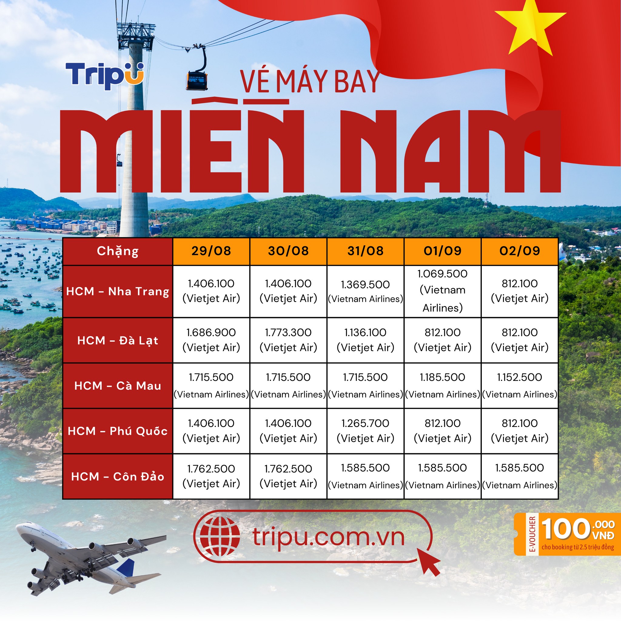 Vé máy bay từ TP.HCM