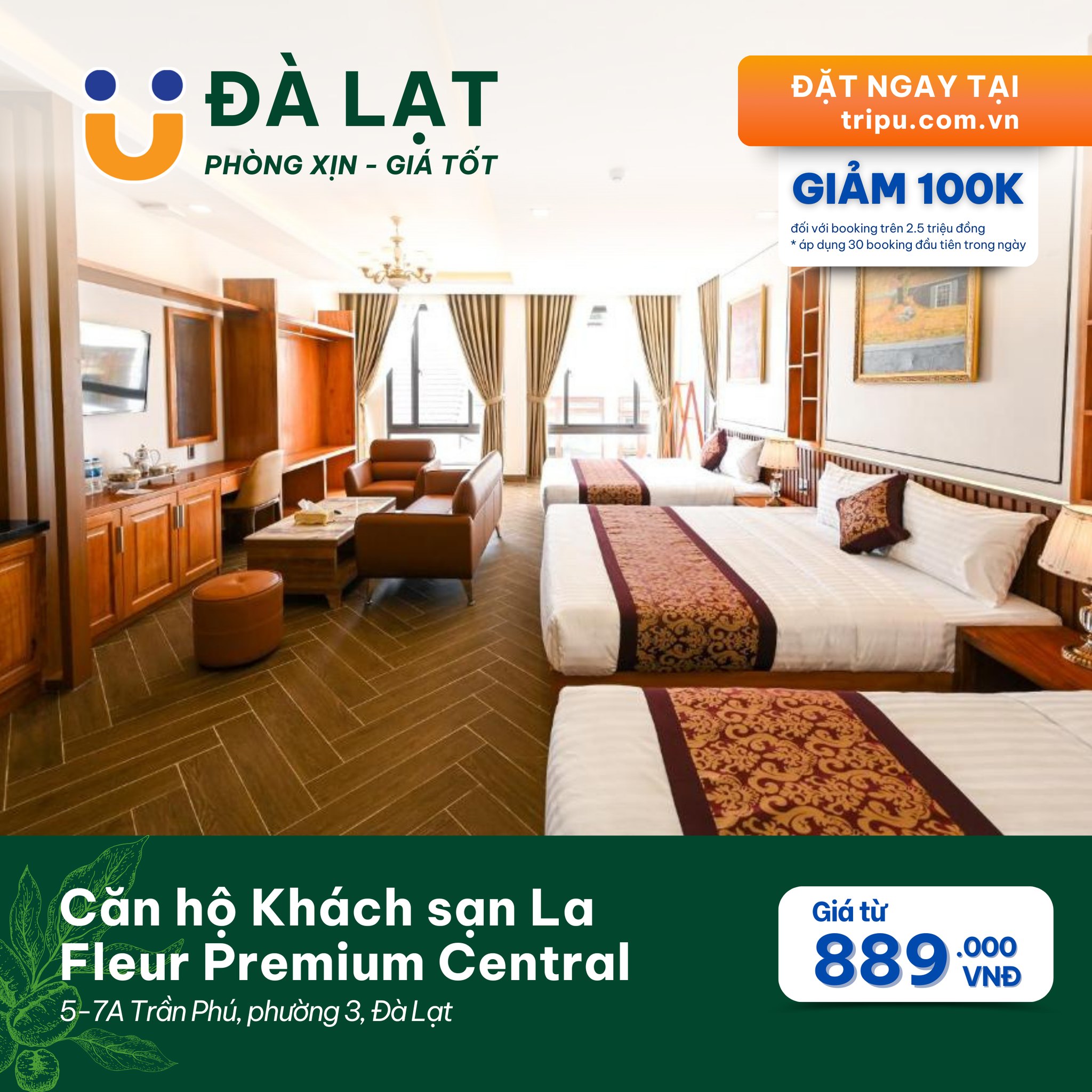 Căn hộ Khách sạn La Fleur Premium Central