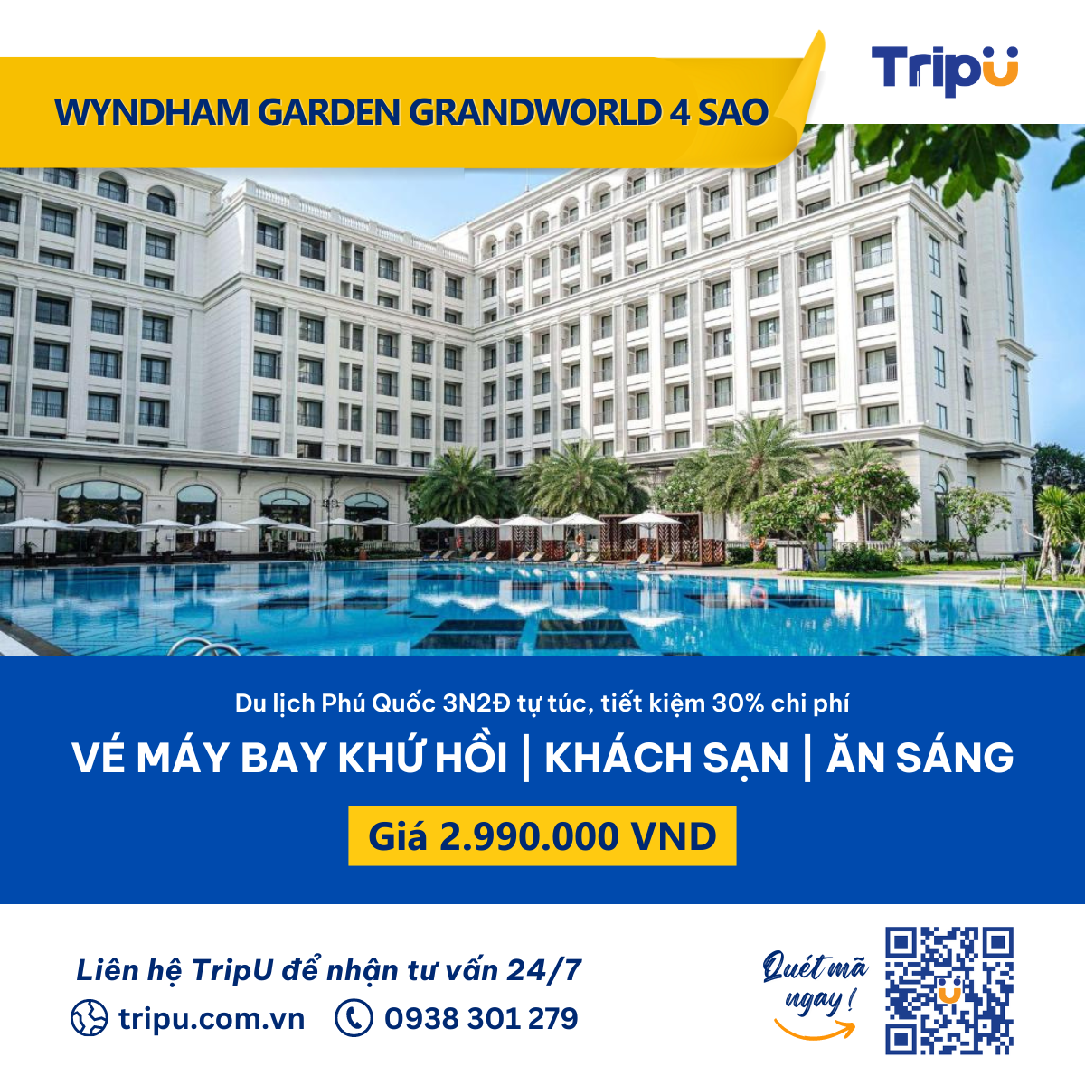 Combo Phú Quốc 3N2Đ Wyndham Grandworld 4 sao