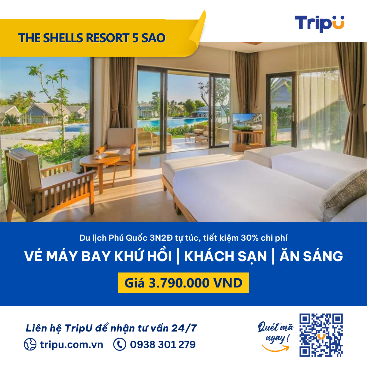 Combo Phú Quốc 3N2Đ The Shell Resort 5 sao