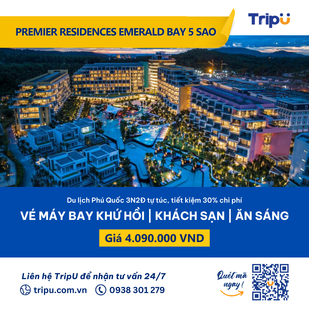 Combo Phú Quốc 3N2Đ Premier Residences Emerald Bay 5 sao