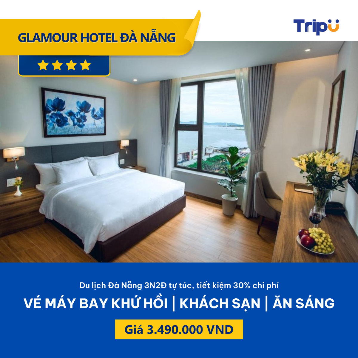 Combo 3N2Đ Đà Nẵng Glamour Hotel Đà Nẵng 4 sao