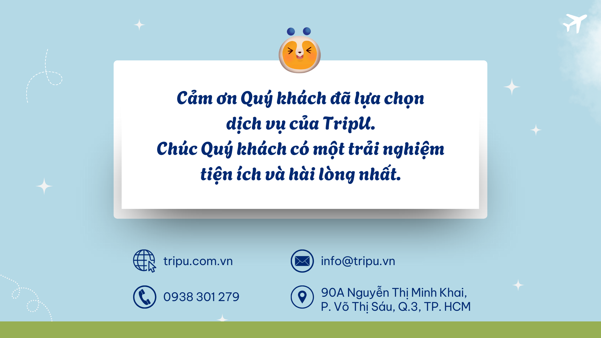 TripU xin cảm ơn