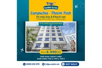 Đi Phnom Penh (Campuchia) bằng combo vé máy bay và khách sạn