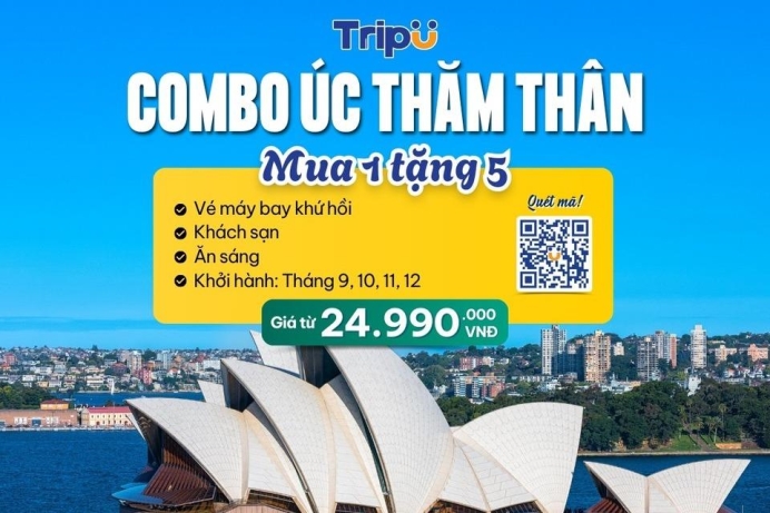 Combo thăm thân Úc tiết kiệm, ưu đãi mua 1 - tặng 5