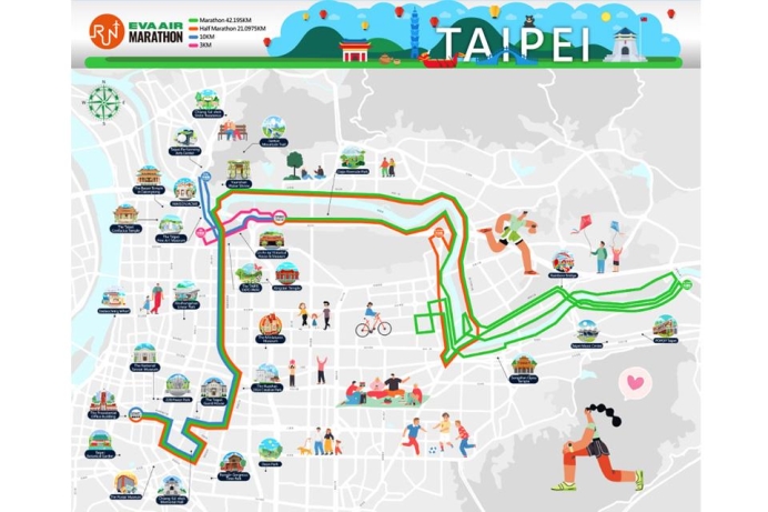 Chạy marathon EVA Air 2024 miễn phí tại Đài Bắc và khám phá các điểm đến hấp dẫn trên cung đường này.